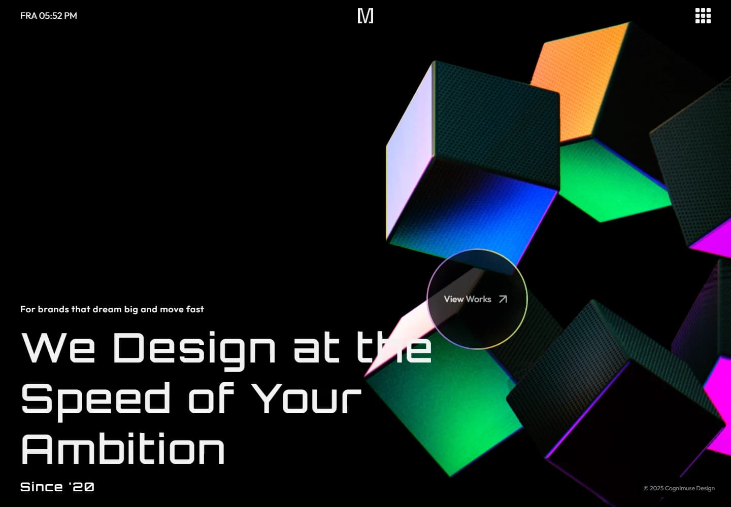 Cognimuse Design website, desktop view